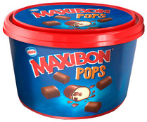 Mini bombones rellenos de helado de vainilla y recubiertos de chocolate MAXIBON Pops 250 ml.