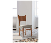 Funda elástica para asiento de silla, color taupe, ZEBRA.