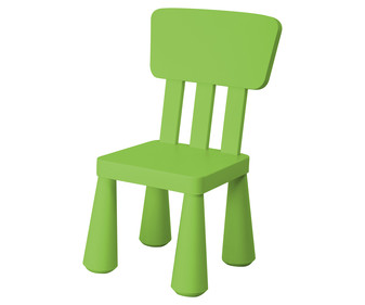 Silla infantil de color verde de 30x30x67 cm, ideal para jardín y terraza, IKUNIK. Silla infantil de color verde de 30x30x67 cm, ideal para jardín y terraza, IKUNIK.