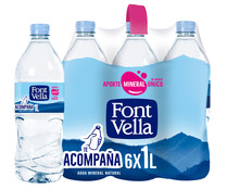 Agua mineral FONT VELLA pack 6 uds. x 1 l.