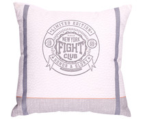 Cojín 45x45cm con disñeo Fight en tonos grises, TEXTIL HOGAR. Cojín 45x45cm con disñeo Fight en tonos grises, TEXTIL HOGAR.
