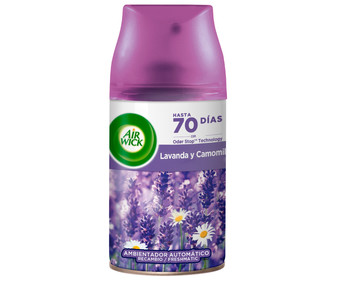 Ambientador lavanda y camomila- Recambio AIR WICK FRESHMATIC 250 ml. Ambientador lavanda y camomila- Recambio AIR WICK FRESHMATIC 250 ml.