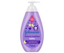 Jabón líquido que favorece que nuestro bébe duerma mejor JONHSON´S Dulces sueños 750 ml.