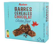 Barrita de cereales con chocolate sin gluten PRODUCTO ALCAMPO 138 gr.
