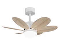 Ventilador de techo SULION Rosi, motor DC, diámetro 75cm, mando a distancia.