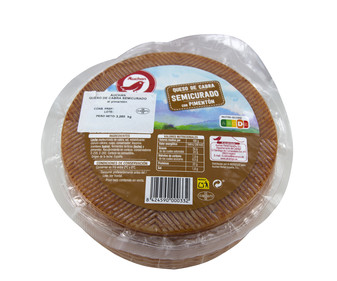 Queso de cabra semicurado con pimentón PRODUCTO ALCAMPO Queso de cabra semicurado con pimentón PRODUCTO ALCAMPO