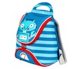 Mochila preescolar diseño de robot, color azul y rojo, PRODUCTO ALCAMPO, 24x25x13cm.
