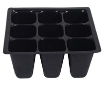 Bandeja semillas 3x9celdas de 13.5x13.5x5.6 cm. GARDEN STAR ALCAMPO.