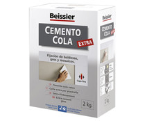 Preparado cemento cola, fijación de baldosas, BEISSIER Cemento Cola Extra, 2Kg.