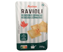 Raviolis de pasta fresca al huevo, rellenos de requesón y espinacas PRODUCTO ALCAMPO 250 g.