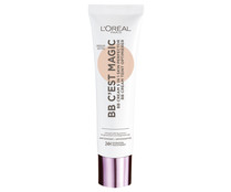 Base de maquillaje hidratante, unificante y fluida con FPS 20 y tono medium L´ORÉAL Bb cream c´est magic.