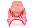 Mochila preescolar diseño de cerezas, color rosa, PRODUCTO ALCAMPO, 24x25x13cm.