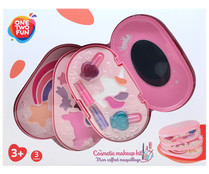 Caja de maquillaje infantil con 3 pisos, ONE TWO FUN ALCAMPO.