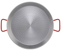Paellera de acero pulida para cocinas de gas y leña, 46cm METALTEX.