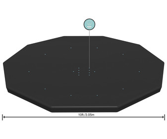 Cobertor Invierno Piscinas desmontables ø 305 cm bestway 58036 para ø305 redonda color gris cubierta autoportantes metros flowclear 305cm