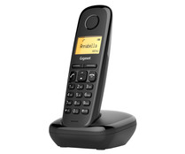 Teléfono inalámbrico Dect GIGASET A170 negro, identificador de llamadas, agenda, registro de llamadas.
