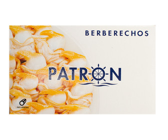 Berberechos pequeños al natural PATRON lata de 63 g. Berberechos pequeños al natural PATRON lata de 63 g.