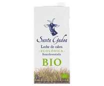 Leche semidesnatada de cabra ecológica SANTA GADEA 1 l.