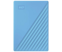 Disco duro externo 4TB WD My Passport azul, tamaño 2,5, conexión USB 3.0.