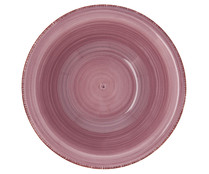Bol de gres de 18cm. diseño en color rosa con espirales, Peoni Vita, QUID.