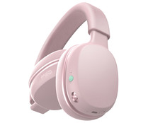 Auriculares bluetooth tipo diadema QILIVE Q1, micrófono, autonomía 17 horas, cable de audio, color rosa.