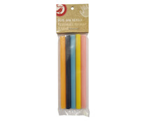 Pack de 5 barras de pegamento de colores para pistola, PRODUCTO ALCAMPO.
