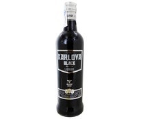 Bebida espirituosa de vodka negro KARLOVA Black botella de 70 cl. Bebida espirituosa de vodka negro KARLOVA Black botella de 70 cl.