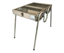 Barbacoa desplegable de acero para camping o jardín, TRESDOGAR. Barbacoa desplegable de acero para camping o jardín, TRESDOGAR.