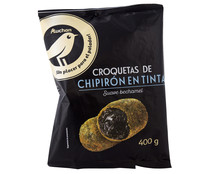 Croquetas rellenas de suave bechamel y chipirones en su tinta ALCAMPO GOURMET 400 g.