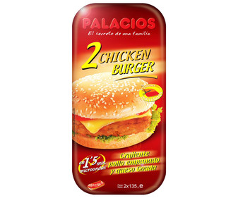 Chicken burger 135 gramos pack de 2 unidades Chicken burger 135 gramos pack de 2 unidades