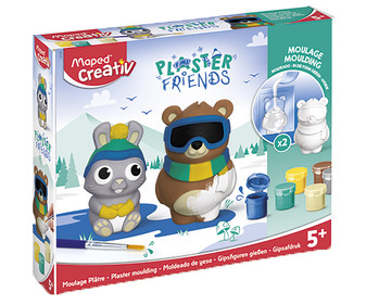 Moldeado de yeso Plaster Friends invierno, MAPED Creativ. Moldeado de yeso Plaster Friends invierno, MAPED Creativ.