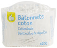 Bastoncillos de algodón PRODUCTO ECONÓMICO ALCAMPO 200 uds.