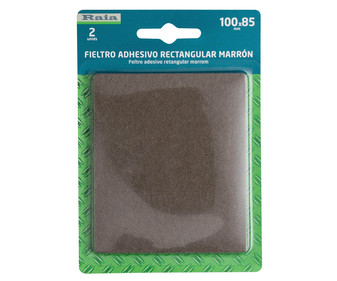 Fieltro adhesivo marrón de 85 milímetros 2 unidades Fieltro adhesivo marrón de 85 milímetros 2 unidades