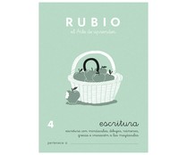 Lengua, Escritura 4, Minúsculas e iniciación a las mayúsculas, 4-5 años RUBIO. Lengua, Escritura 4, Minúsculas e iniciación a las mayúsculas, 4-5 años RUBIO.