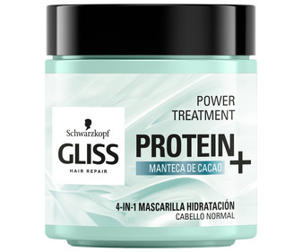 Mascarilla hidratante 4 en 1 para cabello normal GLISS Protein + de Schwarzopf 400 ml. Mascarilla hidratante 4 en 1 para cabello normal GLISS Protein + de Schwarzopf 400 ml.