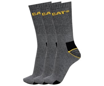 Pack de 3 pares de calcetines CATERPILLAR, color antracita, talla 41/45. Pack de 3 pares de calcetines CATERPILLAR, color antracita, talla 41/45.