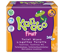 Toallitas humedas para bebé, con aroma a frutas tropicales KANDOO Fruit 2 x 60 uds.