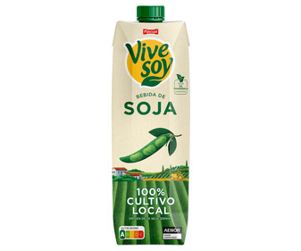 Bebida de soja sabor clásico, 100% cultivo local VIVESOY de Pascual 1 l. Bebida de soja sabor clásico, 100% cultivo local VIVESOY de Pascual 1 l.