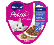 Alimento húmedo completo gatos adultos pescado, pasta y tomate VITAKRAFT POESIE CREATION en salsa 85 g