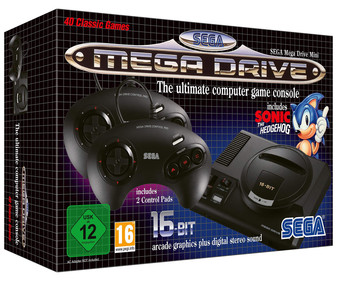 Consola retro Sega Megadrive mini con 42 juegos y 2 mandos, SEGA. Consola retro Sega Megadrive mini con 42 juegos y 2 mandos, SEGA.