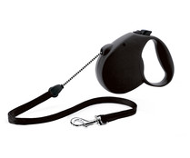 Correa para perro de cordón negra FLEXI 5 metros Talla-L