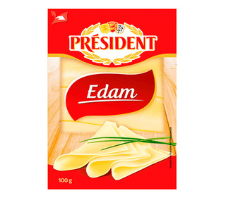 Queso en lonchas Edam PRÉSIDENT 100 g.