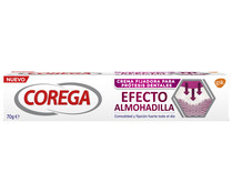 Crema fijadora de prótesis dentales, para una fijación fuerte todo el día COREGA Efecto almohadilla 70 g.