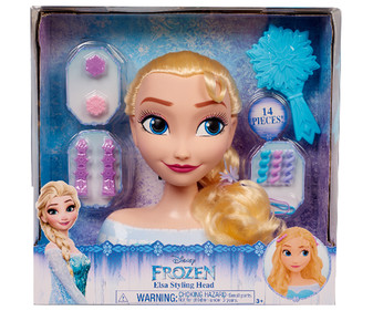 Busto de Elsa con accesorios de peluquería, FROZEN. Busto de Elsa con accesorios de peluquería, FROZEN.