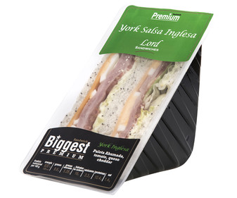 Sándwich de jamón de york y salsa inglesa Sándwich de jamón de york y salsa inglesa