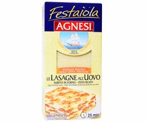 Pasta lasaña al huevo en placas precocidas AGNESI paquete 500 gr.