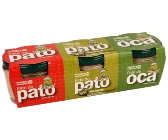Tabla de patés 300 gramos pack de 3 unidades Tabla de patés 300 gramos pack de 3 unidades