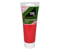 Tubo de 120 mm de pintura acrílica de color rojo PRODUCTO ALCAMPO.
