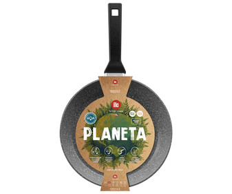 Sartén 28cm de aluminio reciclado forjado con antiadherente efecto piedra, apta para inducción, Planeta ILLA. Sartén 28cm de aluminio reciclado forjado con antiadherente efecto piedra, apta para inducción, Planeta ILLA.