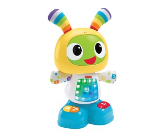 Muñeco interactivo Robi Robot con luces y sonidos para aprender, cantar y bailar, FISHER PRICE.
